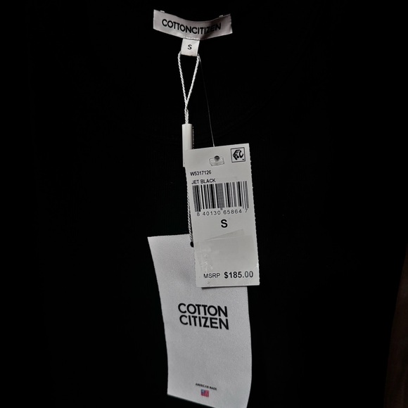 Cotton Citizen Verona Black Ribbed Midi Tank Dress Women’s Small NWT - Picture 7 of 9